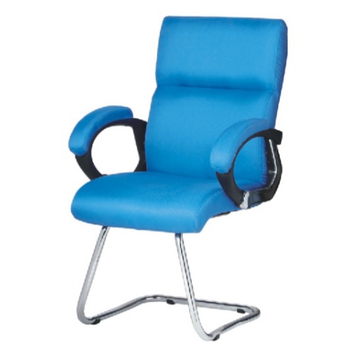 433 Sky Blue Claro Visitor Chair With Fix Frame