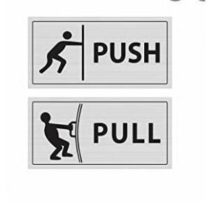Push & Pull Signage (size : - 5 Inches X 2 Inches)