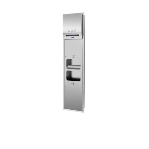 Euronics  Kinox , KMR2N (Washroom Panel/Recessed/S.Steel (3In1| Manual Paper Dispenser / High Speed Hand Dryer / Waste Receptacle)