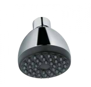 Jaquar Essco Overhead Shower 70 mm Round Shape Single Flow ABS Body Chrome Plated with Gray Face Plate With Rubit Cleaning System, EOS-491