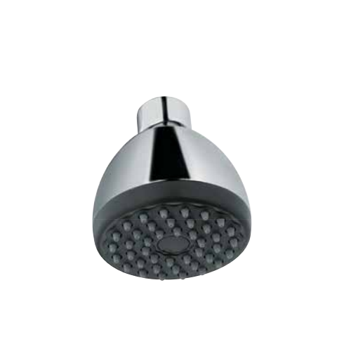 Jaquar Essco Overhead Shower 70 mm Round Shape Single Flow ABS Body Chrome Plated with Gray Face Plate With Rubit Cleaning System, EOS-491
