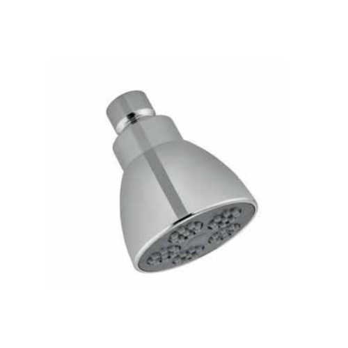 Jaquar Essco Diamond Shower 65mm Round Shape Single Flow ABS Body Chrome Plated With Gray Face Plate With Rubit Cleaning System, EOS-538RB