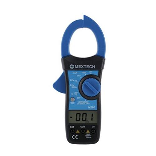 Mextech Digital clampmeter M266  (3 Â½ Digits, 2000 Count, 51 mm Jaw, AC Current  Upto 1000A, 750 AC Voltage, 1000DC Voltage,  20K? Resistance, Countinuity, Data Hol)
