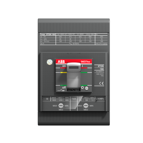 ABB Power Distribution Circuit Breaker XT2N 160 TMA 125-1250 3p F F, 690 V AC, 500 V DC, 125A, 1SDA067019R1