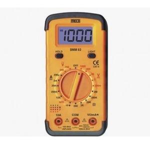 Meco Digital Multimeter, Model- 63 (3 ½ Digit / 2000 Count Digital Multimeter With Backlight With Hfe (Transistor Test), Backlight, Audible Continuity, Data Hold And Diode Test)