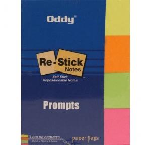 Oddy Re-sticky Notes, 4 Colors, 50 x 4 Sheets