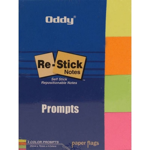 Oddy Re-sticky Notes, 4 Colors, 50 x 4 Sheets