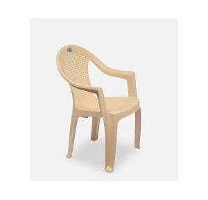 Nilkamal Chair Plastic Mid Back Marble Beige CHR2036