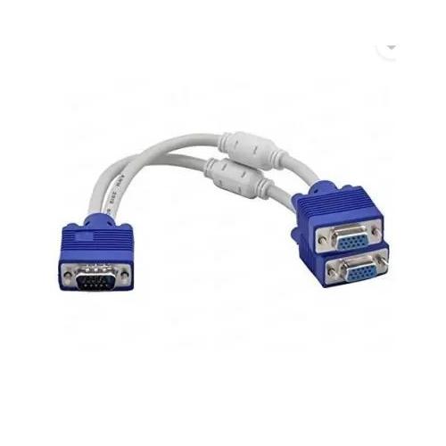 VGA Y Splitter Cable 1 Male VGA to 2 Female VGA Splitter Adapter Cable