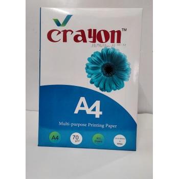 Crayon A4 Copier Paper Multi-Purpose Printing, 70 GSM, Pack Of 500 Sheets