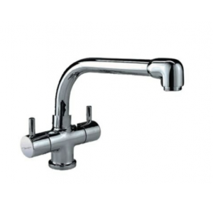 Jaquar FLR-CHR-5319N Sink Mixer 1-Hole With Swinging Extended Spout (Table Mounted Model) With 450mm Long Braided Hose