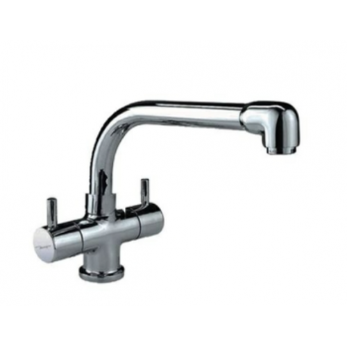 Jaquar FLR-CHR-5319N Sink Mixer 1-Hole With Swinging Extended Spout (Table Mounted Model) With 450mm Long Braided Hose