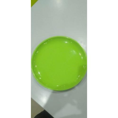 Kunka Melamine Plate round, Size - 11 inch, Color - Green