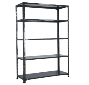 MS Heavy Slotted Angle Rack 5 Shelf, 18 Gauge Shelves,14 Gauge Angles, Size - 7 x 4 x 2 Feet