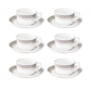 Borosil Classic Cup and Saucer Set,White, HT12CS14CSC1, HT12CS14CSC1, 1 pcs