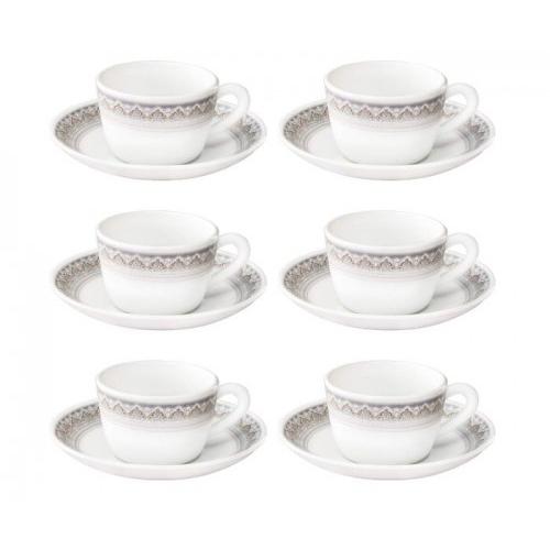 Borosil Classic Cup and Saucer Set,White, HT12CS14CSC1, HT12CS14CSC1, 1 pcs