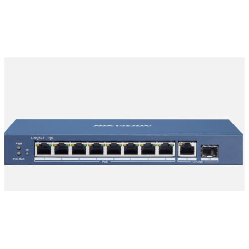 Hikvision 8 Port Unmanaged POE Switch (DS-3E0510P 8 Port Gigabit) With Installation