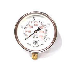 Akvalo SS Pressure Gauge Glycerin Filled Bottom Direct 1/8 BSP (M), 0.5 Kg-10.6 kg, 2 Inch Dial Size