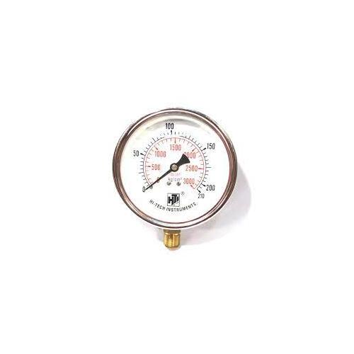 Akvalo SS Pressure Gauge Glycerin Filled Bottom Direct 1/8 BSP (M), 0.5 Kg-10.6 kg, 2 Inch Dial Size