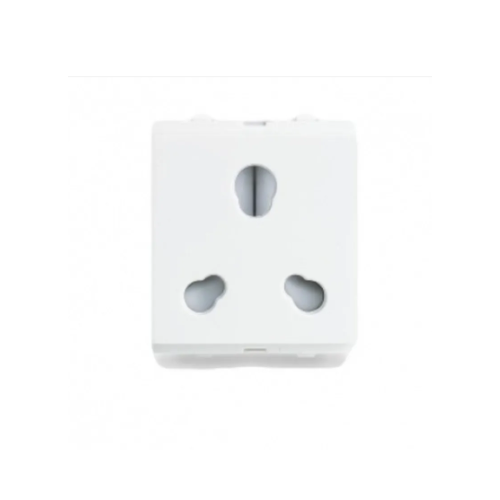 MK Honeywell 6A Round Pin Socket Outlet ISI Marked (Module - 2M)-W26428
