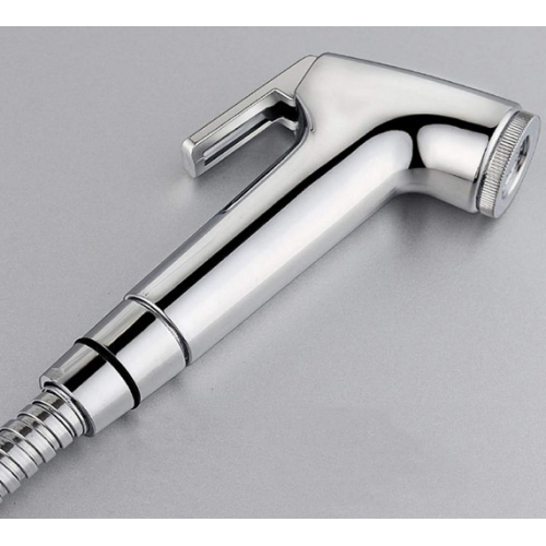 Plastic Health Faucet Gun With Flexible Stainless Steel Hose Tube And PVC Holder