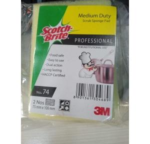 3M Scotch Brite Scrub Pad, Size: 7.5 x 10 cm ( Pack of 2 pcs )