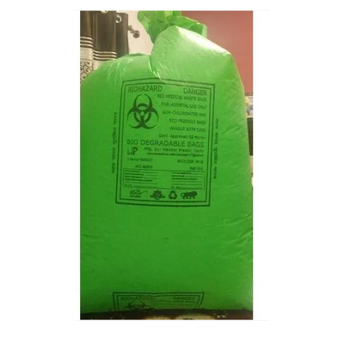 Navkar Garbage Bag 18X22 Inch (Biodegradable)-51 Micron, Color - Green, Per 1 Kg