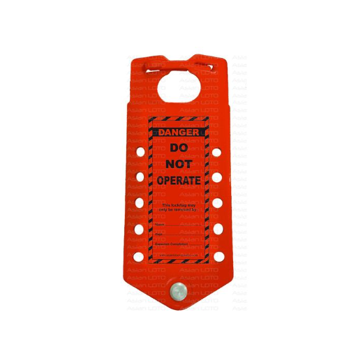 Asian Loto Labels Hasp - Powder Coated With Printed Captions With 10 Holes, ALC-LLH -10