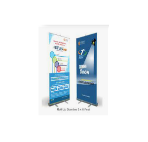 Silver Aluminium Flex Printing Roll Up Standee,  Size: 3X6 Feet