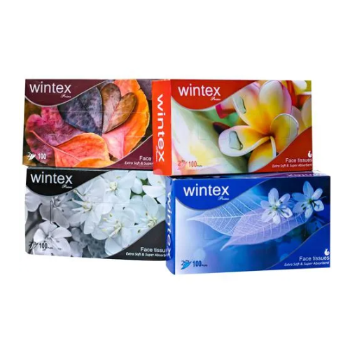 Wintex Prime Face Tissues Extra Soft 2 Ply 100 Pulls, Size 20 X 18 cms