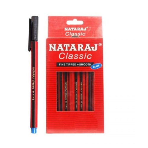 Nataraj Ball Pen Classic Use & Throw Blue Pack of 20