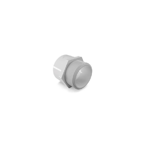 Finolex 2Â½ Inch White U-PVC Solvent Joint Male Threaded Adapter ASTM IS2467