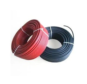 Polycab Flexible Tinned Copper Conductor Single Core Multi-Strand UV Resistant Solar Cable 4 Sqmm, 1 Mtr (Black/Red)