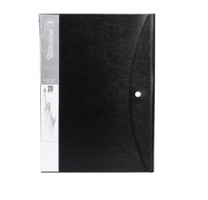 Worldone Display Book with 20 Inside Pocket with Zipper Closure Plastic File, Size - FC