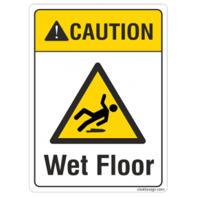 Floor Area Signage, Size -  600 x 150 mm