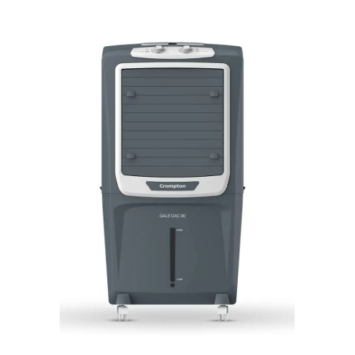 Crompton Gale DAC Desert Air Cooler 90L With Everlast Pump 4-Way Air Deflection And Honeycomb Pads Grey