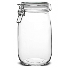 Glass Jars With Airtight Lids & Leak Proof Rubber Gasket, Size 1500ml