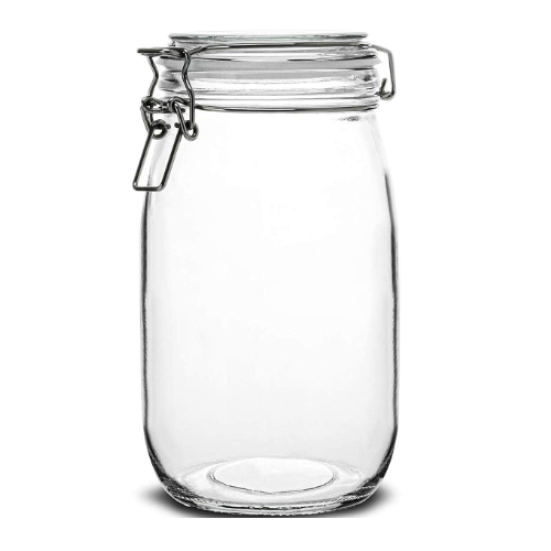 Glass Jars With Airtight Lids & Leak Proof Rubber Gasket, Size 1500ml