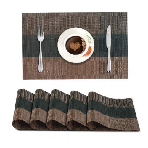 Washable Rectangular PVC NonSlip Vinyl Table Mats 45 x 30 cm
