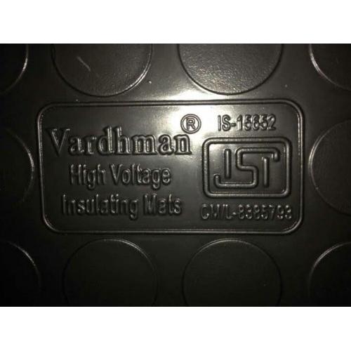 Vardhman Electrical Insulation Rubber Mat IS: 15652 Size: 1x2 Mtr 33kV Thickness: 3 MM Black