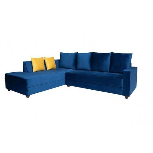Sofa Set - L shape, Fabric - Molfino fabric, Size - 3 Seater - 226 x 76 x 81 Cm & 2 Seater - 127 x 76 x 81 cm ( L X W X H ) , Color - Blue