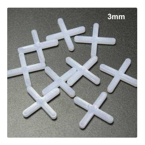 PVC White Tile Spacers, Size 3mm ( Pack of 100 pcs )
