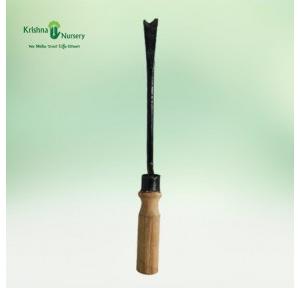 Iron Wooden Bat Weeding Khurpi