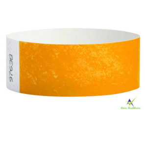 Wristband 55 GSM Orange Color, Size 19mm x 10 Inch