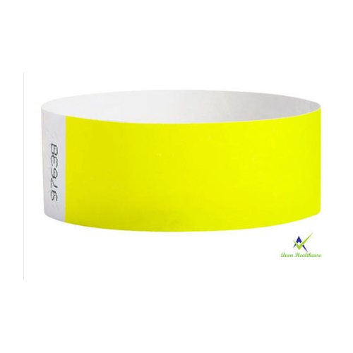 Wristband 55 GSM Yellow Color, Size 19mm x 10 Inch