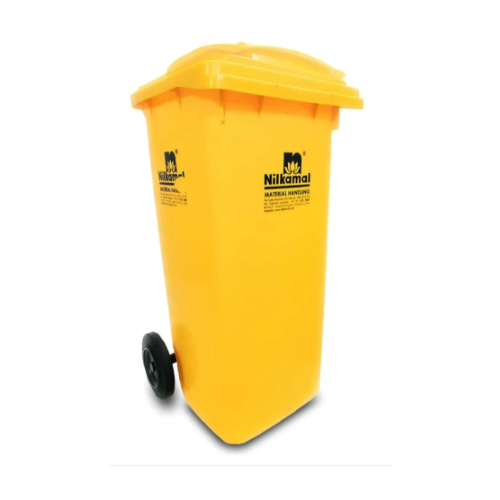 Nilkamal Wheel Garbage Waste Bin, 240 Ltr (Yellow), Model -1080-H