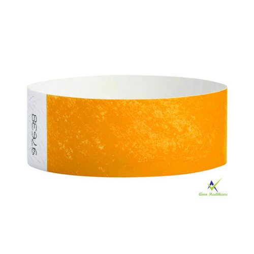Wristband 55 GSM Orange Color, Size 25mm x 10 Inch