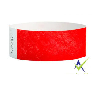 Wristband 55 GSM Red Color, Size 25mm x 10 Inch