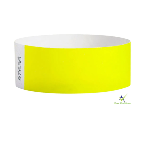Wristband 55 GSM Yellow Color, Size 25mm x 10 Inch