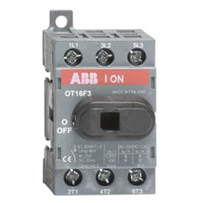 ABB Manual SW. Base Disconnector & Din Mount, P/N: OT16F3-16A-3P , Item: 221203001
